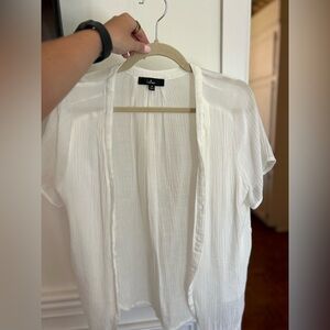 Lulus White Short Sleeve Cardigan